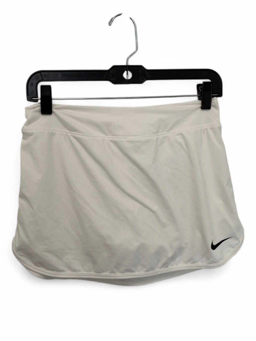 Nike Pure Tennis White Athletic Mini Skirt with Black Swoosh
